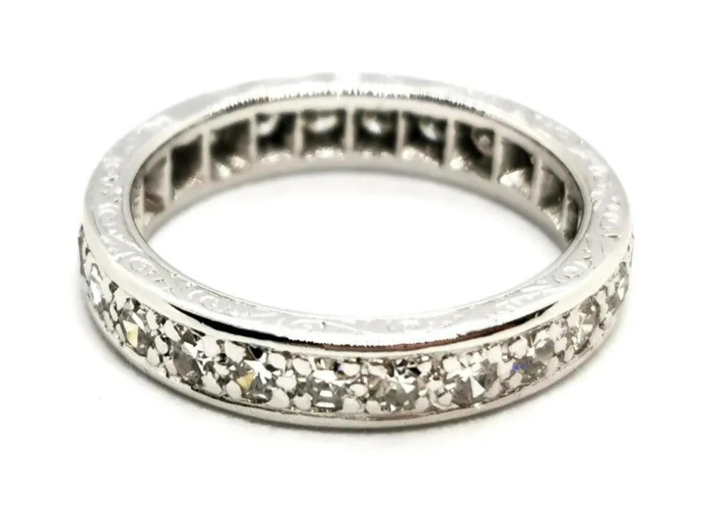 Bague Alliance Or blanc Diamant
