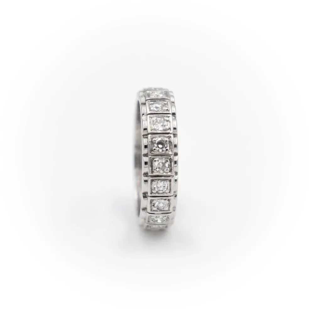 Bague Alliance Or blanc Diamant