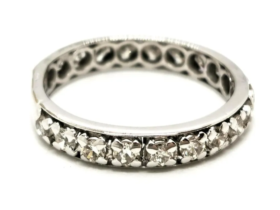 Bague Alliance Or blanc Diamant