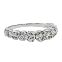 Bague Alliance Or blanc Diamant