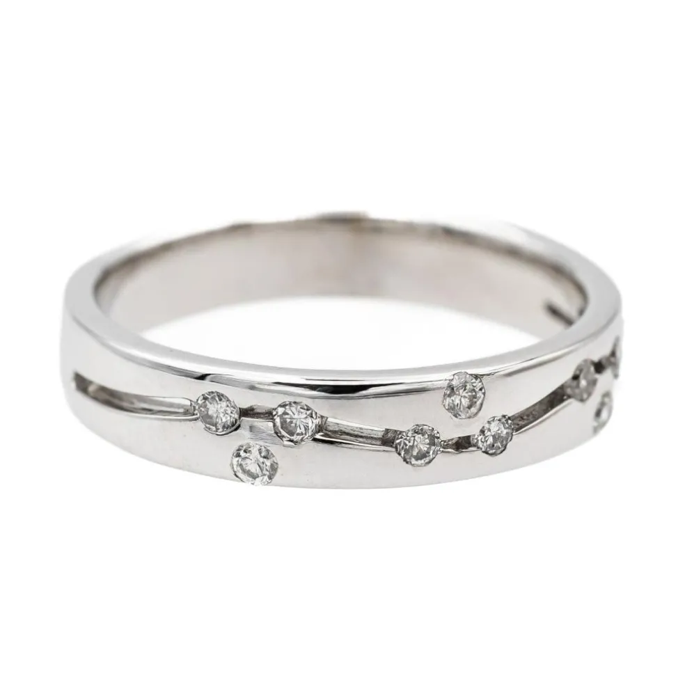 Bague Alliance Or blanc Diamant