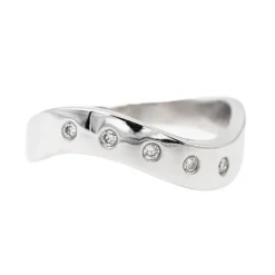 Bague Alliance Or blanc Diamant