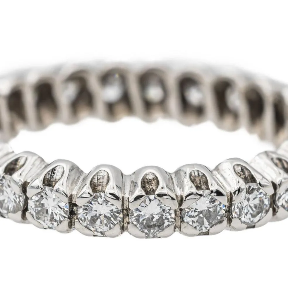 Bague Alliance Or blanc Diamant
