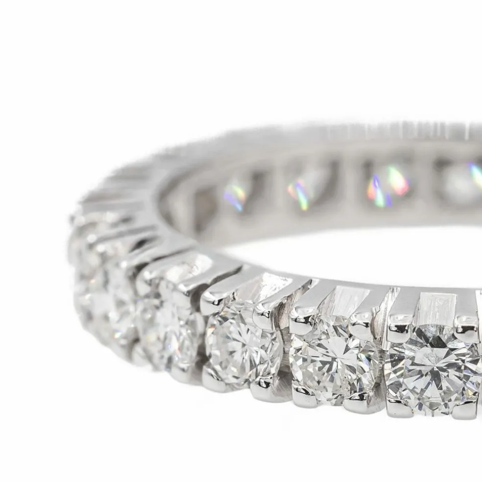 Bague Alliance Or blanc Diamant