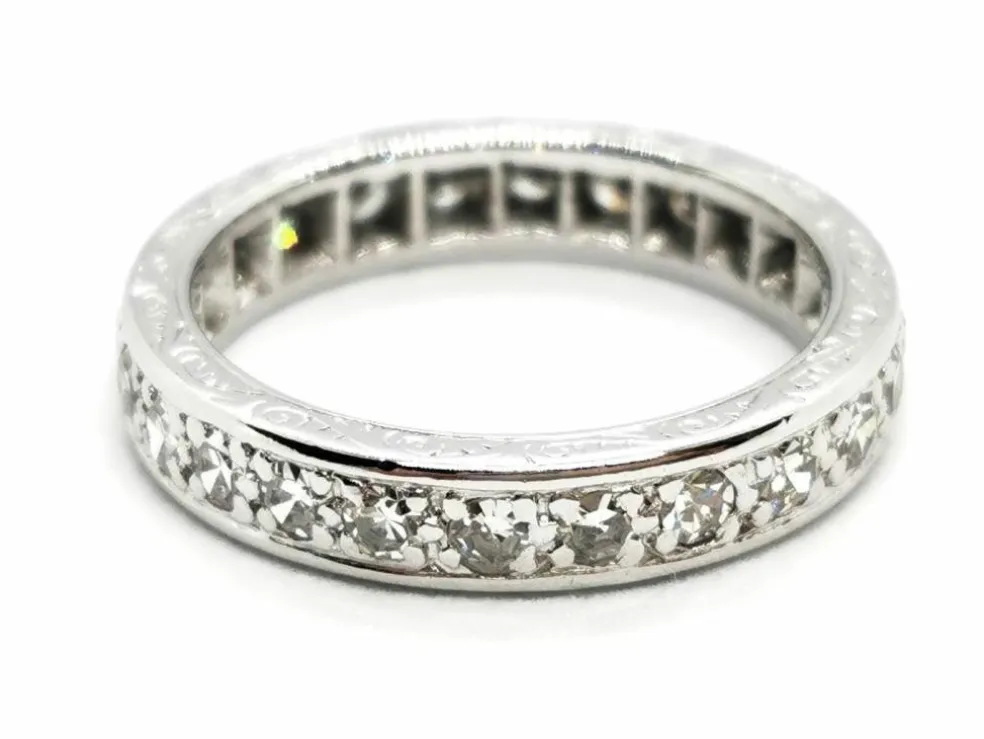Bague Alliance Or blanc Diamant