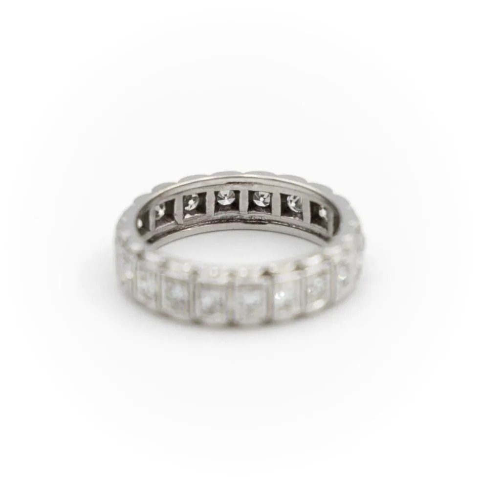 Bague Alliance Or blanc Diamant