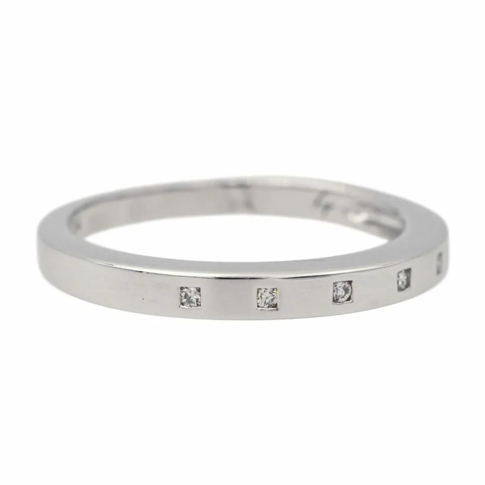 Bague Alliance Or blanc Diamant