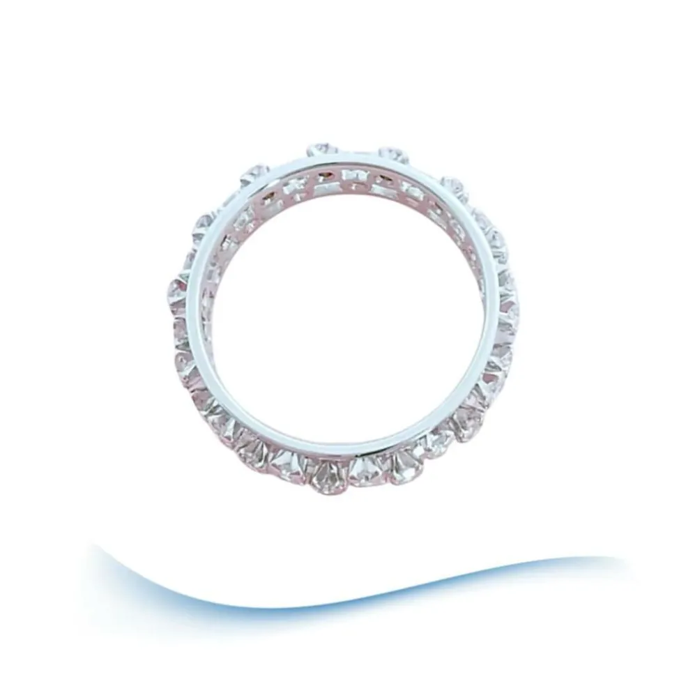 Bague Alliance or blanc diamants