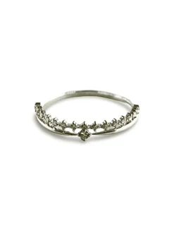 Bague alliance or blanc et diamants