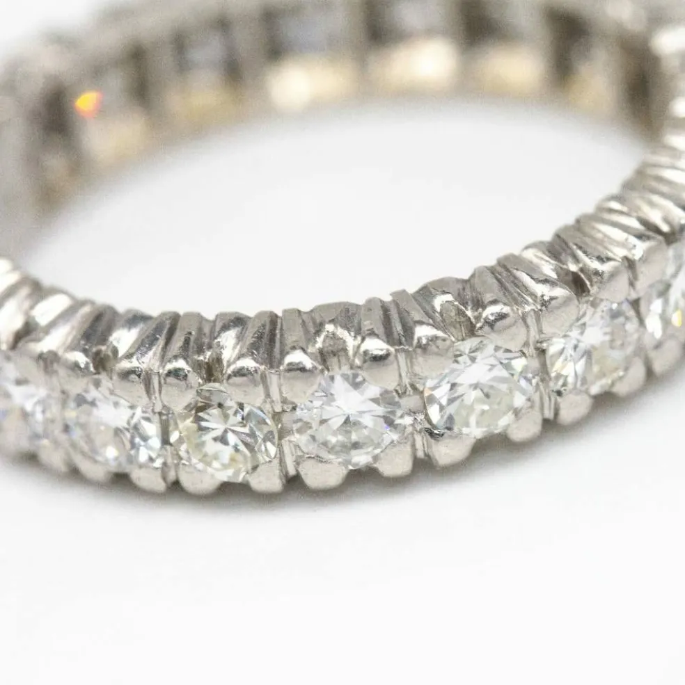 Bague Alliance or blanc et diamant