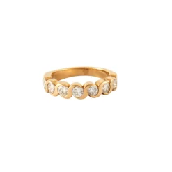 Bague Alliance Or jaune 14 carats Diamants