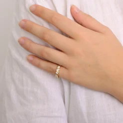 Bague Alliance Or jaune 14 carats Diamants