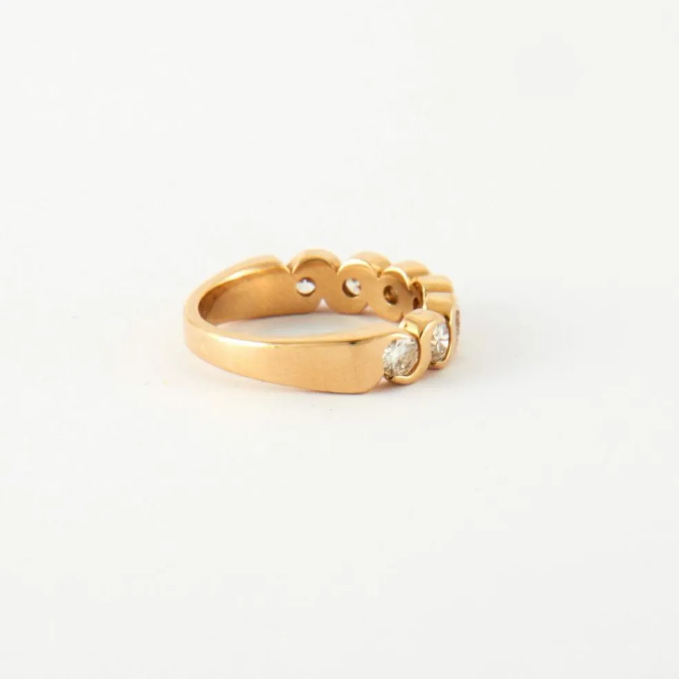 Bague Alliance Or jaune 14 carats Diamants