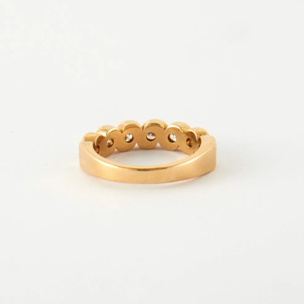 Bague Alliance Or jaune 14 carats Diamants