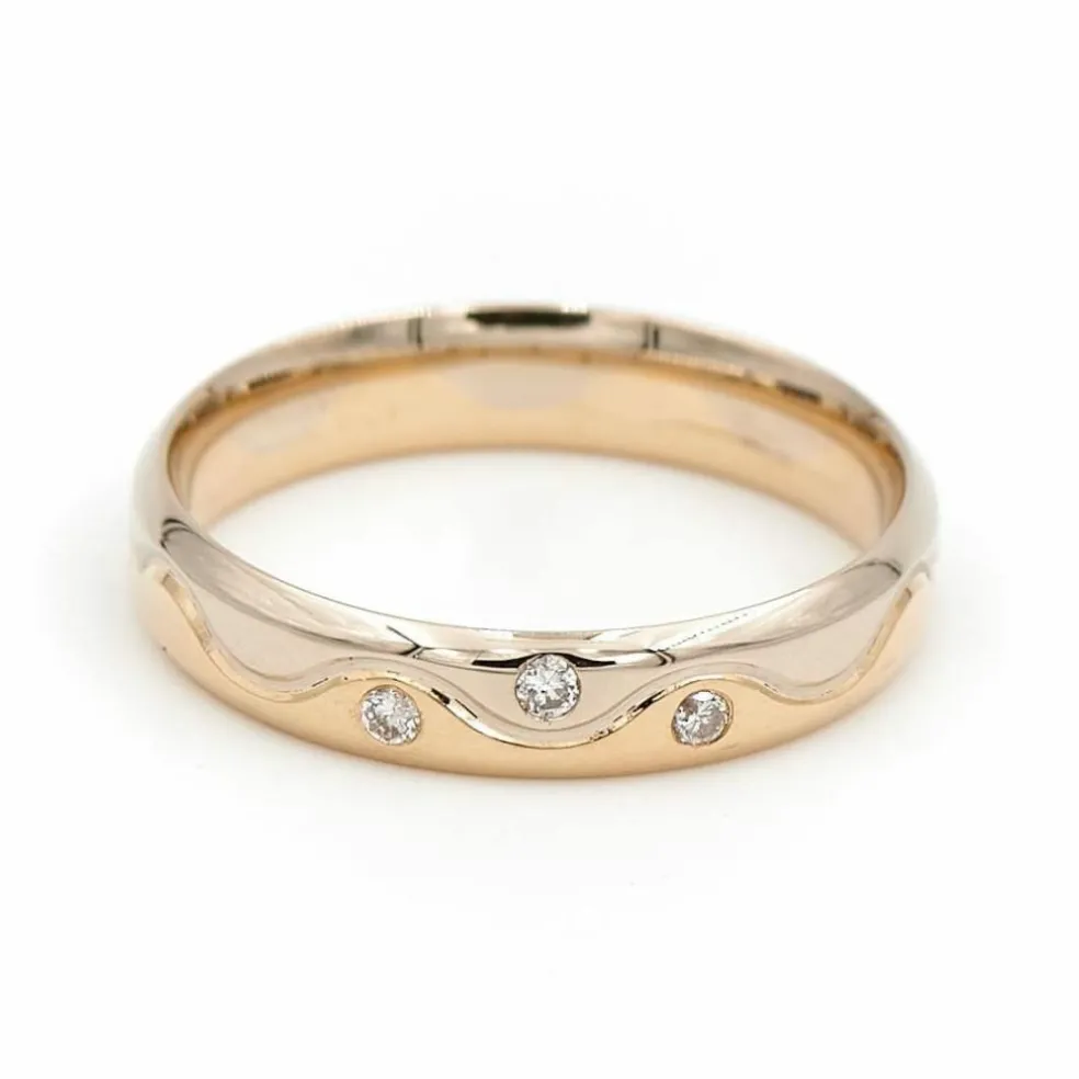 Bague Alliance Or jaune Diamant