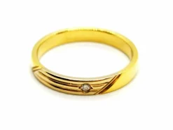 Bague Alliance Or jaune Diamant