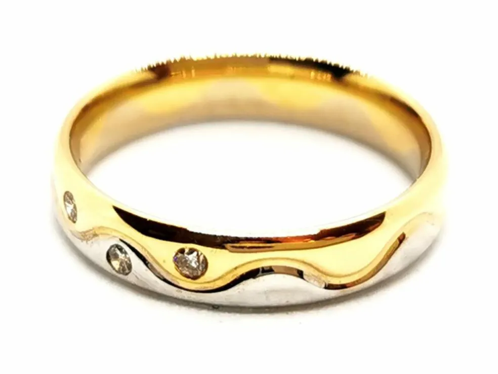 Bague Alliance Or jaune Diamant