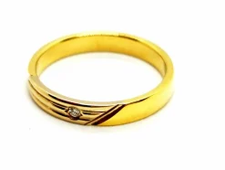 Bague Alliance Or jaune Diamant