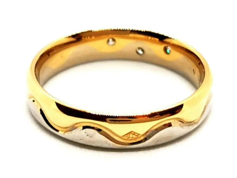 Bague Alliance Or jaune Diamant