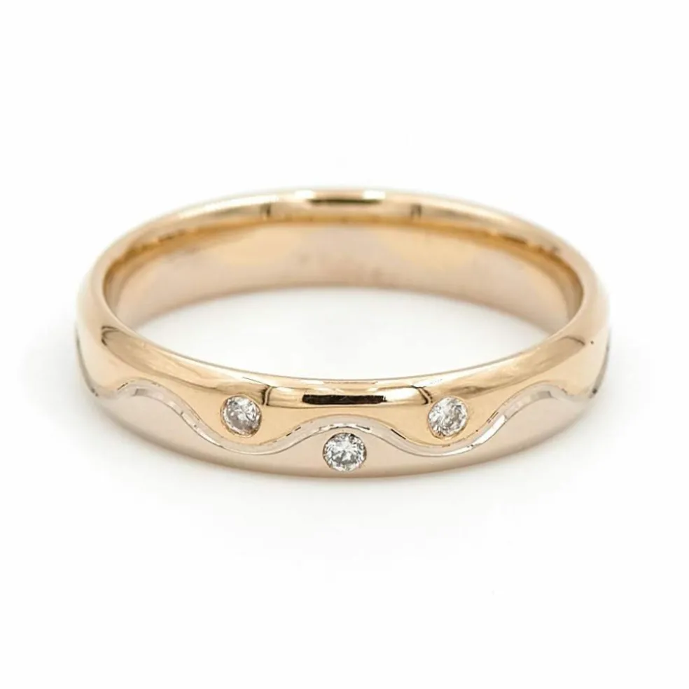 Bague Alliance Or jaune Diamant