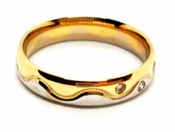 Bague Alliance Or jaune Diamant