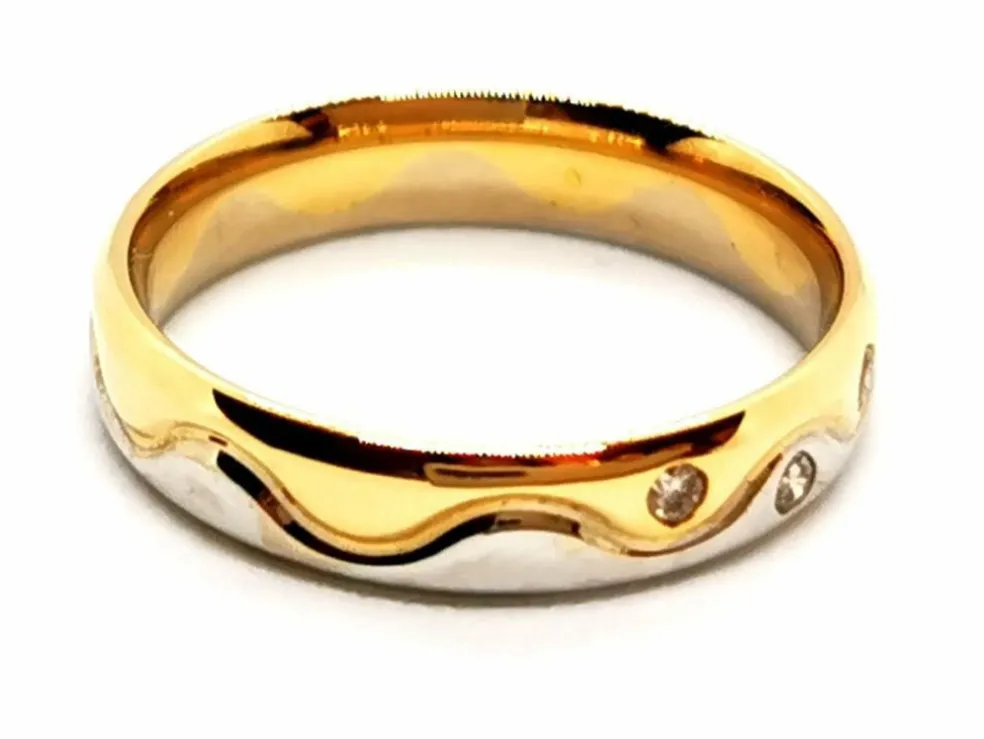 Bague Alliance Or jaune Diamant