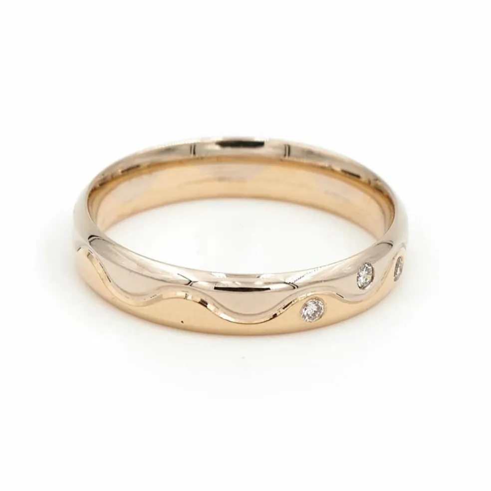 Bague Alliance Or jaune Diamant