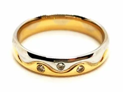 Bague Alliance Or jaune Diamant