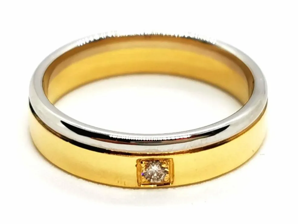 Bague Alliance Or jaune Diamant