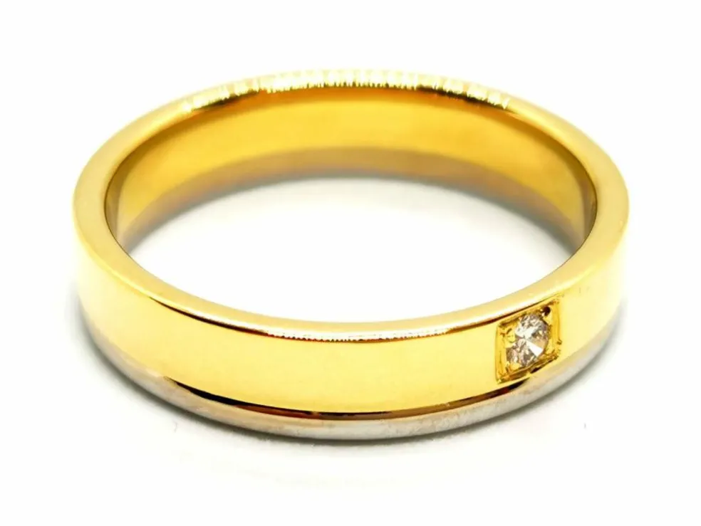 Bague Alliance Or jaune Diamant
