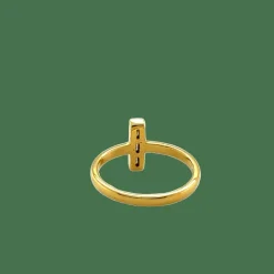 Bague Alliance or jaune et diamants