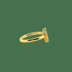 Bague Alliance or jaune et diamants