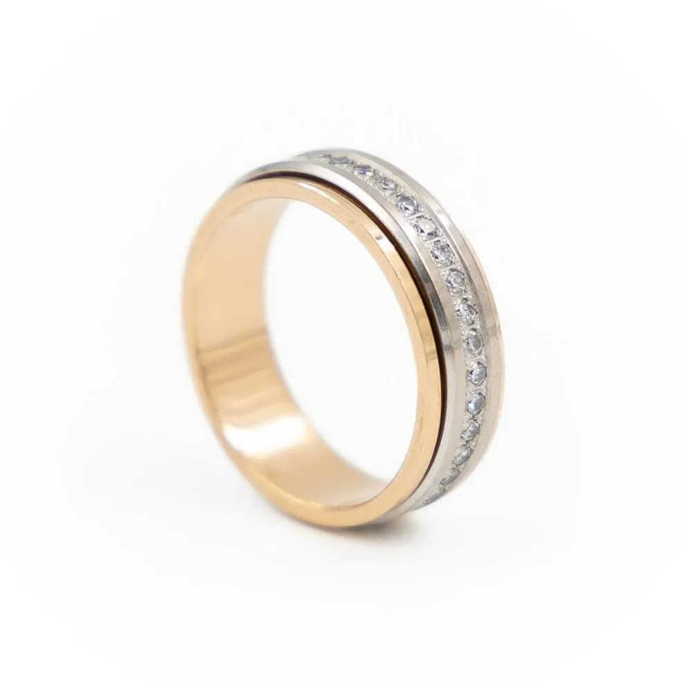 Bague Alliance Or rose Diamant