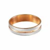 Bague alliance or rose et or blanc