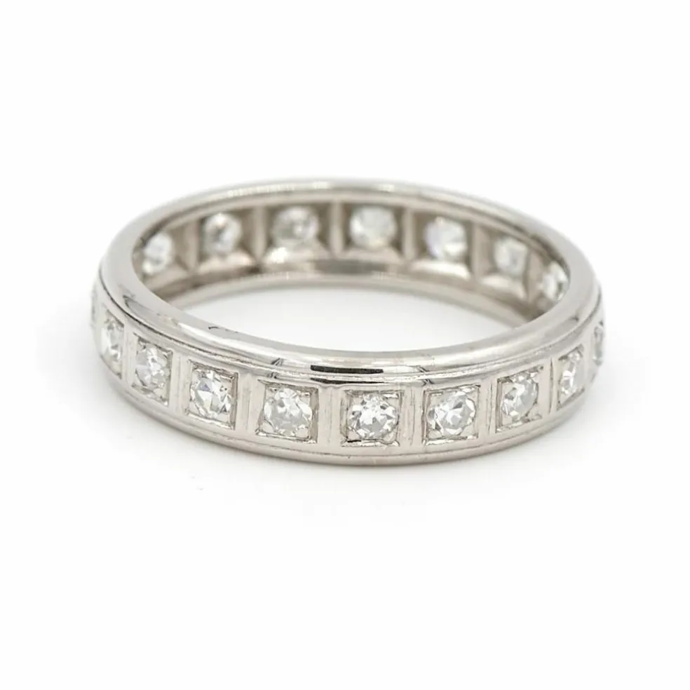 Bague Alliance Platine Diamant
