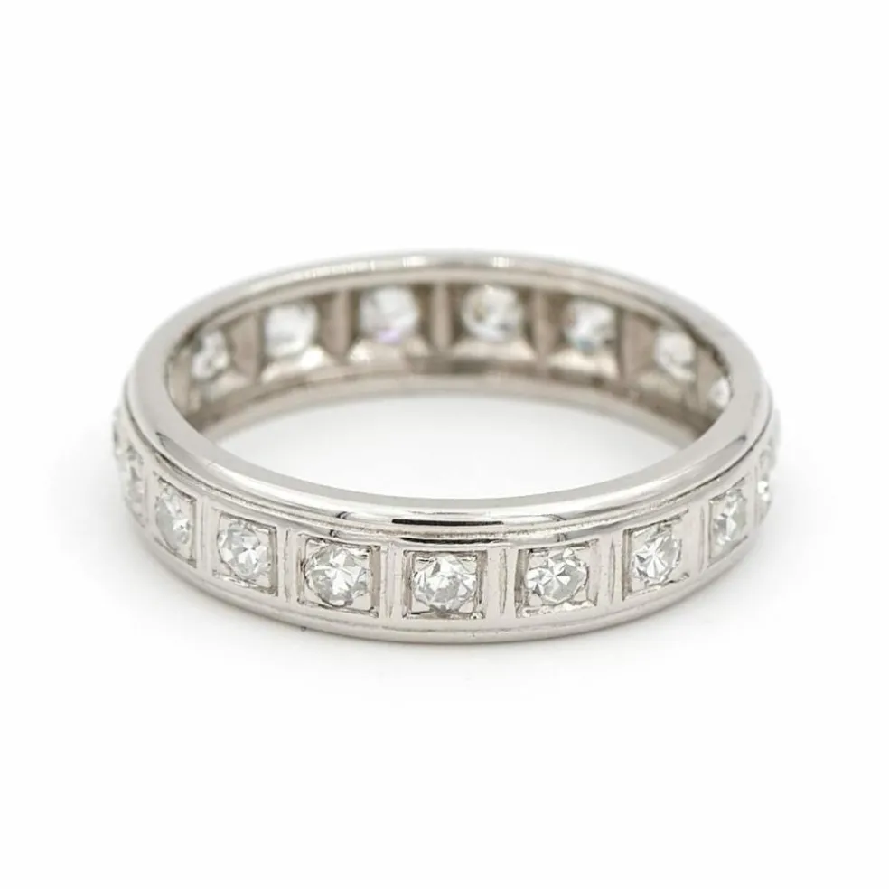 Bague Alliance Platine Diamant