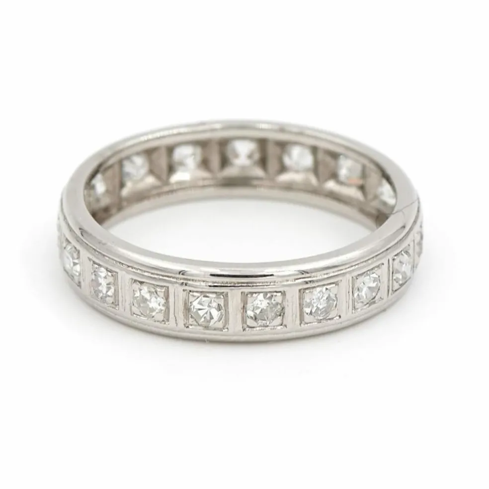 Bague Alliance Platine Diamant