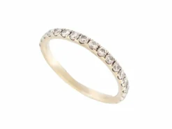 bague alliance t51 pavage complet 30 diamants 0.87ct or jaune 18k