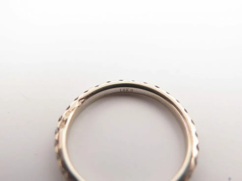 bague alliance t51 pavage complet 30 diamants 0.87ct or jaune 18k