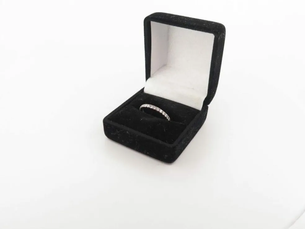 bague alliance t51 pavage complet 30 diamants 0.87ct or jaune 18k