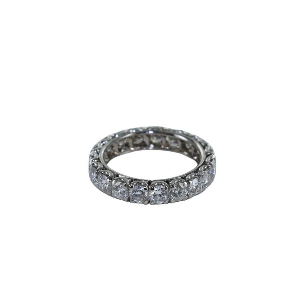 Bague Alliance tour complet Or blanc Diamants