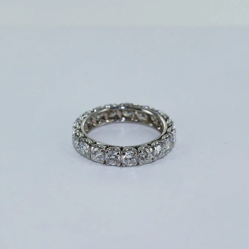 Bague Alliance tour complet Or blanc Diamants