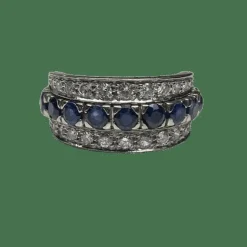 Bague amovible or diamants rubis saphirs