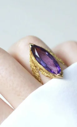 Bague améthyste années 70
