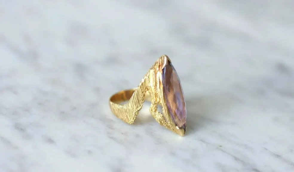 Bague améthyste années 70