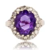 Bague améthyste diamants