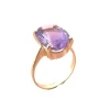 Bague Améthyste en Solitaire Or Jaune