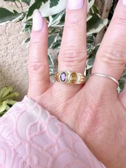 Bague Améthyste et Citrine Or Jaune