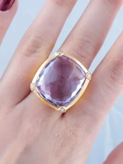 Bague Améthyste et Diamants