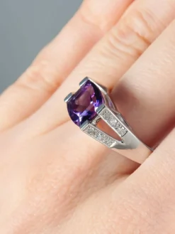 Bague Améthyste et Diamants